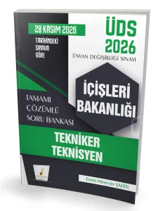 ÜDS 2026 İçişleri Bakanlığı Tekniker ve Teknisyen Tamamı Çözümlü Soru Bankası