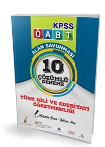 2017 ÖABT Türk Dili ve Edebiyatı Öğretmenliği Çözümlü 10 Deneme