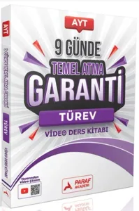 Paraf AYT 9 Günde Temel Atma Garanti Türev Video Ders Kitabı