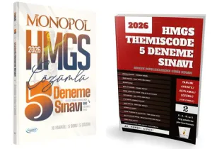 SÜPER FİYAT -  Monopol Yayınları 2026 HMGS Tamamı Çözümlü 5 Deneme Sınavı + Pelikan Yayınları HMGS Themiscode  Tamamı Çözümlü 5 Fasikül Deneme 2 li Set
