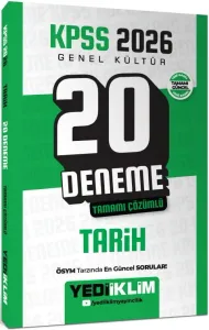 Yediiklim Yayınları 2026 KPSS Genel Kültür Tarih Tamamı Çözümlü 20 Deneme