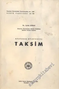 Müşterek Mülkiyette Taksim -