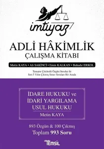 İMTİYAZ Adli Hakimlik İdare Hukuku ve İdari Yargılama Usul Hukuku Çalışma Kitabı