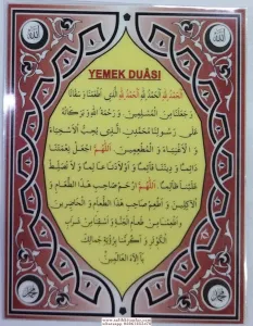 Yemek Duası Pvc Cep Boy