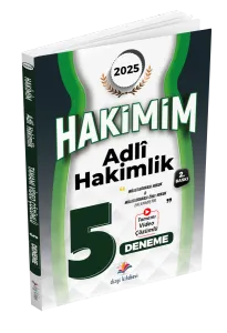 Dizgi Kitap Yayınları 2025 Hakimim Adli Hakimlik Tamamı Video Çözümlü 5 Deneme
