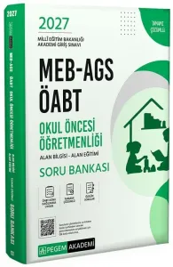 ​Pegem Yayınları 2027 ÖABT MEB-AGS Okul Öncesi Öğretmenliği Soru Bankası Çözümlü