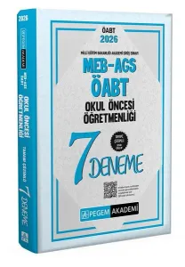 Pegem Yayınları 2026 MEB AGS ÖABT Okul Öncesi Öğretmenliği Tamamı Çözümlü 7 Deneme