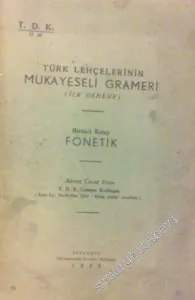 Türk Lehçelerinin Mukayeseli Grameri - İlk Deneme -