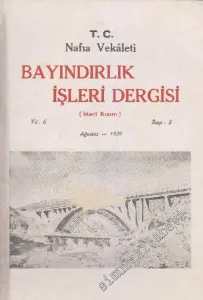 Bayındırlık İşleri Dergisi - Sayı: 3    Yıl: 6  Ağustos