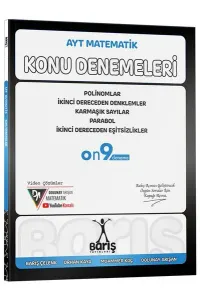 Barış Yayınları AYT Matematik Polinomlar İkinci Dereceden Denklemler - Eşitsizlikler Karmaşık Sayılar Parabol Konu Denemeleri