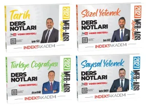 İndeks Akademi 2027 MEB-AGS Tarih Türkiye Coğrafyası  Sayısal Sözel Video Ders Notları 4'lü Set