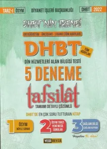 2022 DHBT Tafsilat 5 Deneme Tamamı Detaylı Çözümlü
