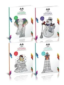 Çocuklar İçin Mandala Boyama Seti 3-4 Kitap