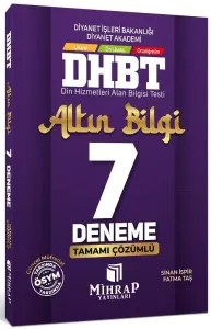 Mihrap Yayınları DHBT Tüm Adaylar Altın Bilgi 7 Deneme Çözümlü