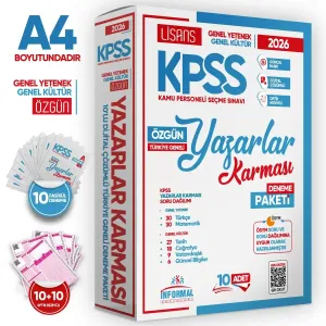 İnformal Yayınları 2026 KPSS Lisans Yazarlar Karması GYGK Türkiye Geneli Kurumsal 10'lu Deneme Paketi