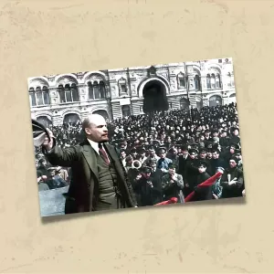 POSTER 0234 - LENİN KIZIL MEYDANDA KONUŞMA YAPIYOR - KUŞE KAĞIT (33X48)