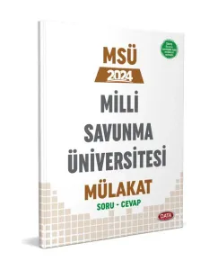 Data Yayınları 2026 Milli Savunma Üniversitesi (MSÜ) Mülakat Çıkmış Sorular ve Cevapları