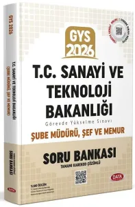 Data Yayınları 2026 T.C. Sanayi ve Teknoloji Bakanlığı GYS Şube Müdürü - Şef - Memur Soru Bankası