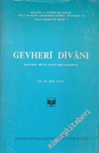 Gevherî Divânı: İnceleme, Metin, Dizin, Bibliyografya -