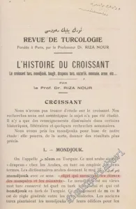 Türk Bilig Revüsü = Revue de Turcologie - Fondee a Paris - L'Histoire Du Croissant - No: 3; Yıl: Fevrier 1933; Tome I; Livre 3       1933
