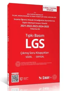 Sınav Yayınları 8. Sınıf LGS Tıpkı Basım Son 5 Yıl Çıkmış Soru Kitapçıkları
