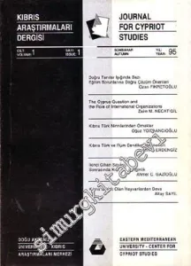 Kıbrıs Araştırmaları Dergisi = Journal for Cypriot Studies  - Sayı: 1  Cilt: 1    Sonbahar