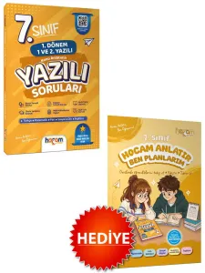 Hocam Anlatır 7. Sınıf Konu Anlatımlı Yazılı Soruları Tamamı Video Çözümlü-Hediye Planlama Kitapçığı
