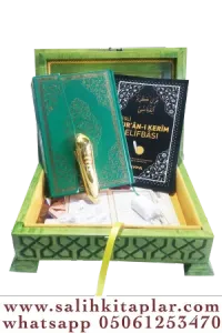 TS038 - Lüx Ahşap Oymalı Kutu Cami Boy Kalem Kuran-ı Kerim Seti V 7.1 - 16 GB