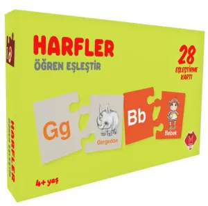 28 Eşleştirme Kartı Harfler Öğren Eşleştir 3+ yaş