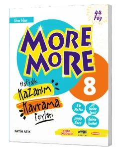 More More 8. Sınıf Haftalık Kazanım Kavrama Föyleri