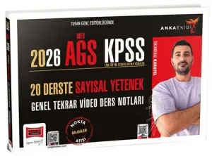 Yargı Yayınları 2026 Anka Ekibi MEB-AGS KPSS 20 Derste Sayısal Yetenek Genel Tekrar Video Ders Notları