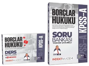 İndeks Akademi 2026 KPSS A Grubu Borçlar Hukuku Video Ders Notları ve Soru Bankası 2'li Set