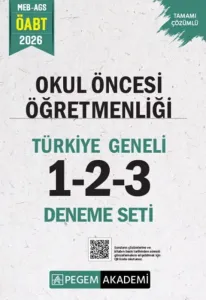Pegem Yayınları 2026 MEB AGS ÖABT Okul Öncesi Öğretmenliği Tamamı Çözümlü Türkiye Geneli 1-2-3 Deneme Seti