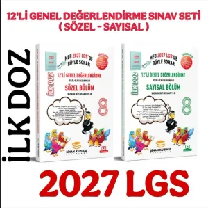 2027 LGS 8. Sınıf İlk Doz 12'li Genel Değerlendirme Sınav Seti ( SAYISAL + SÖZEL ) ( 1. DÖNEM )