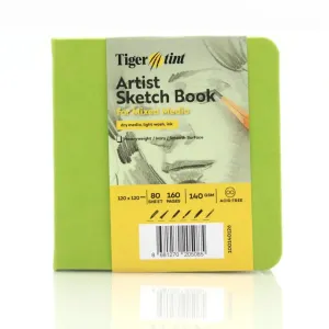 Tigertint Eskiz Defteri Sert Kapak 140gr. 12x12cm 80yp. Fıstık Yeşili N:100140128