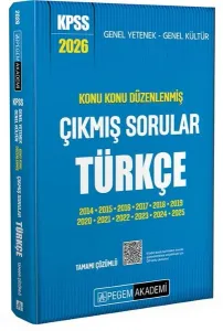 Pegem Yayınları 2026 KPSS Türkçe Çıkmış Sorular Konu Konu Çözümlü