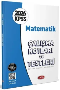 Data Yayınları 2026 KPSS Matematik  Çalışma Notları ve Testleri
