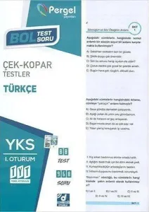 Pergel YKS-TYT Türkçe Çek Kopar Testler 1. Oturum-YENİ