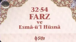 32 54 Farz ve Esma ü'l Hüsna Kart