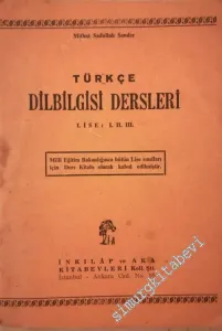 Türkçe Dilbilgisi Dersleri - Lise : 1 - 2 - 3 -        1963