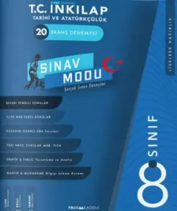Pruva 8. Sınıf T.C. İnkılap Tarihi ve Atatürkçülük 20 Deneme