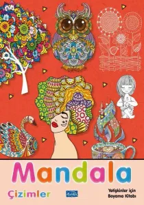 Mandala - Çizimler;Yetişkinler İçin Boyama Kitabı