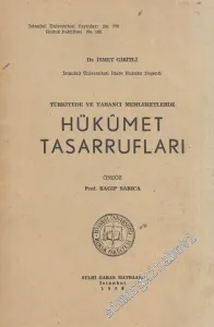Hükümet Tasarrufları: Türkiye'de ve Yabancı Memleketlerde -