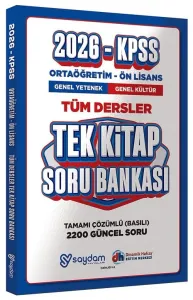 Saydam Yayınları 2026 KPSS Lise Ortaöğretim Ön Lisans Soru Bankası Tek Kitap Çözümlü