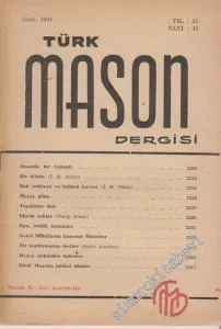 Türk Mason Dergisi - Sayı: 41, Yıl: 11, Ocak 1961       1961