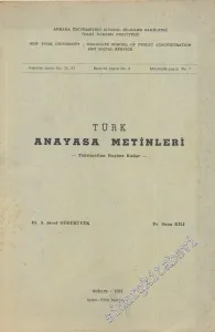 Türk Anayasa Metinleri: Tanzimattan Bugüne Kadar -
