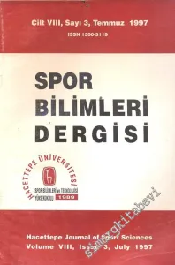 Spor Bilimleri Dergisi - Cilt: 8, Sayı: 3, Temmuz 1997