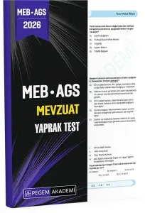 Pegem Yayınları 2026 MEB AGS Mevzuat Yaprak Test