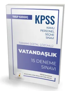 Pelikan Yayınları 2025 KPSS Vatandaşlık Tamamı Dijital Çözümlü 15 Deneme Sınavı