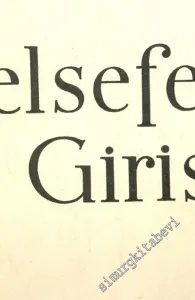 Felsefeye Giriş -        1958